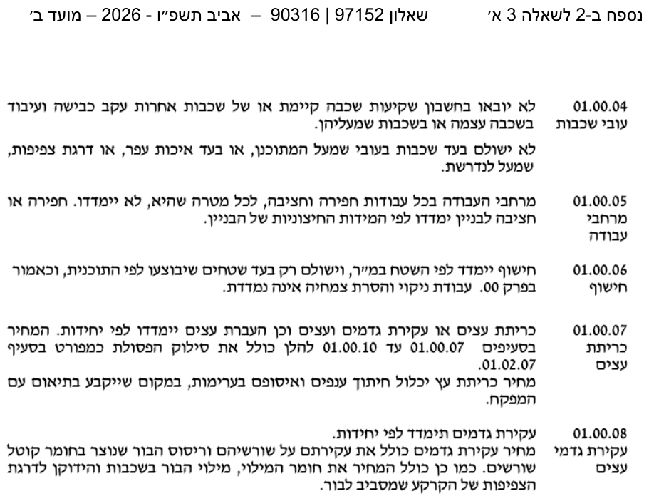 נספח ב-2 — אופני מדידה