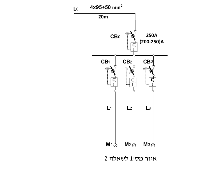 איור 1 לשאלה 2 — סכמת הלוח והמדחסים