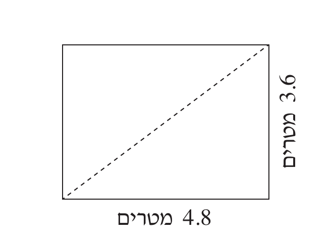 מלבן עם אלכסון מקווקו לארגז חול