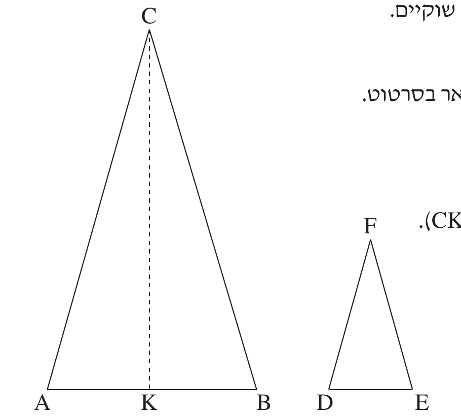 סרטוט שני הדגלים המשולשים, ABC (גדול) ו-DEF (קטן)