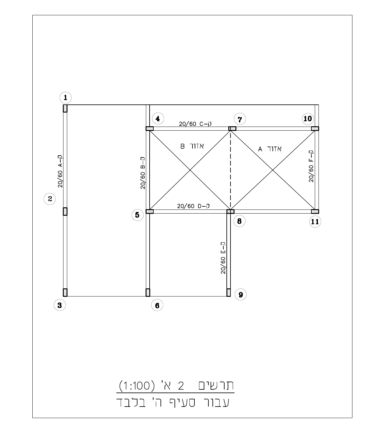 תרשים 2א' – עבור סעיף ה' בלבד (1:100)