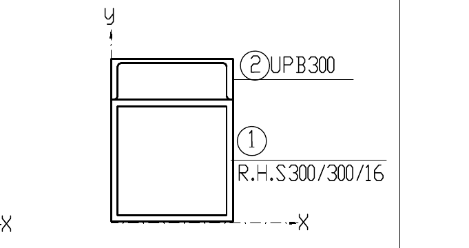 תרשים 4 (חתך מורכב סגור, RHS+2UPB300 — כך מתויג במקור, ללא אות; ראו הערת נאמנות)