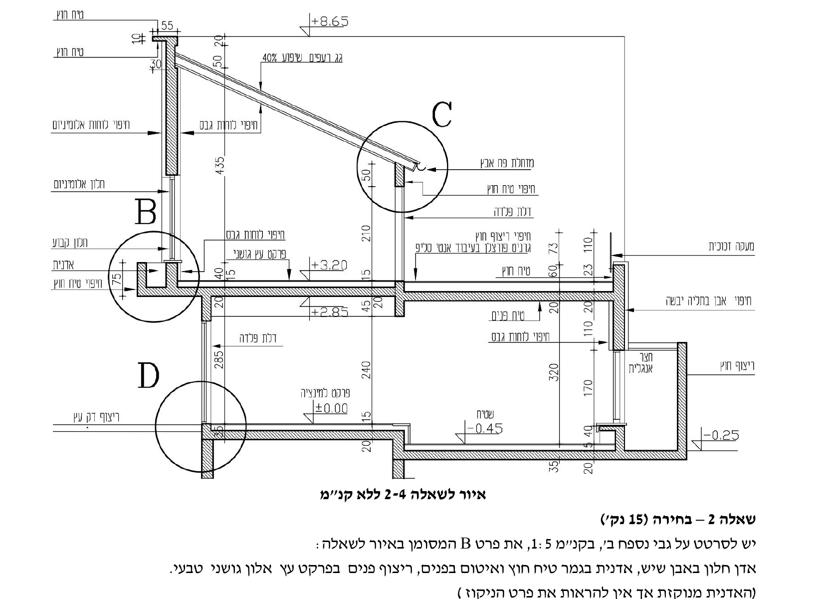 איור לשאלה 2-4 ללא קנ"מ