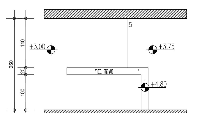 איור מס 3 - תוכנית מדרגות, קנ”מ 1:50