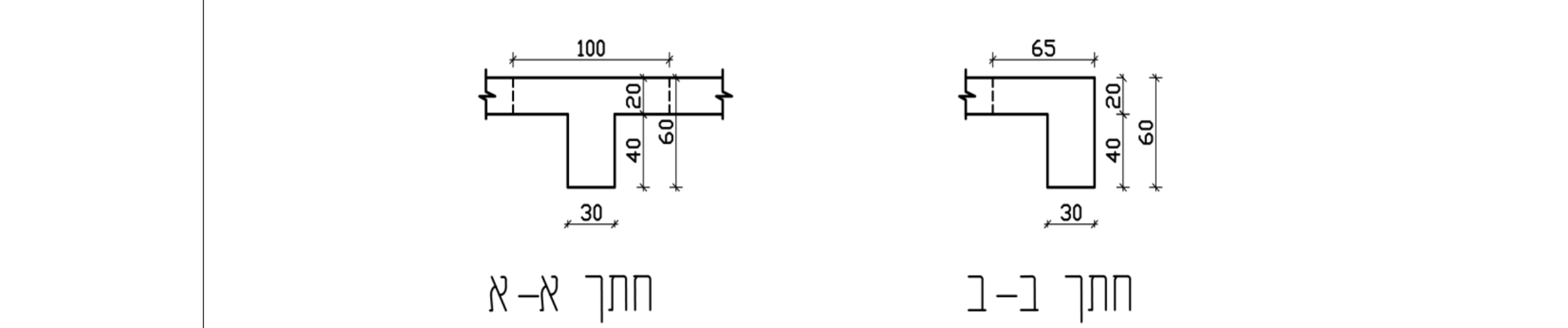 תרשים 1 — חתך א-א וחתך ב-ב