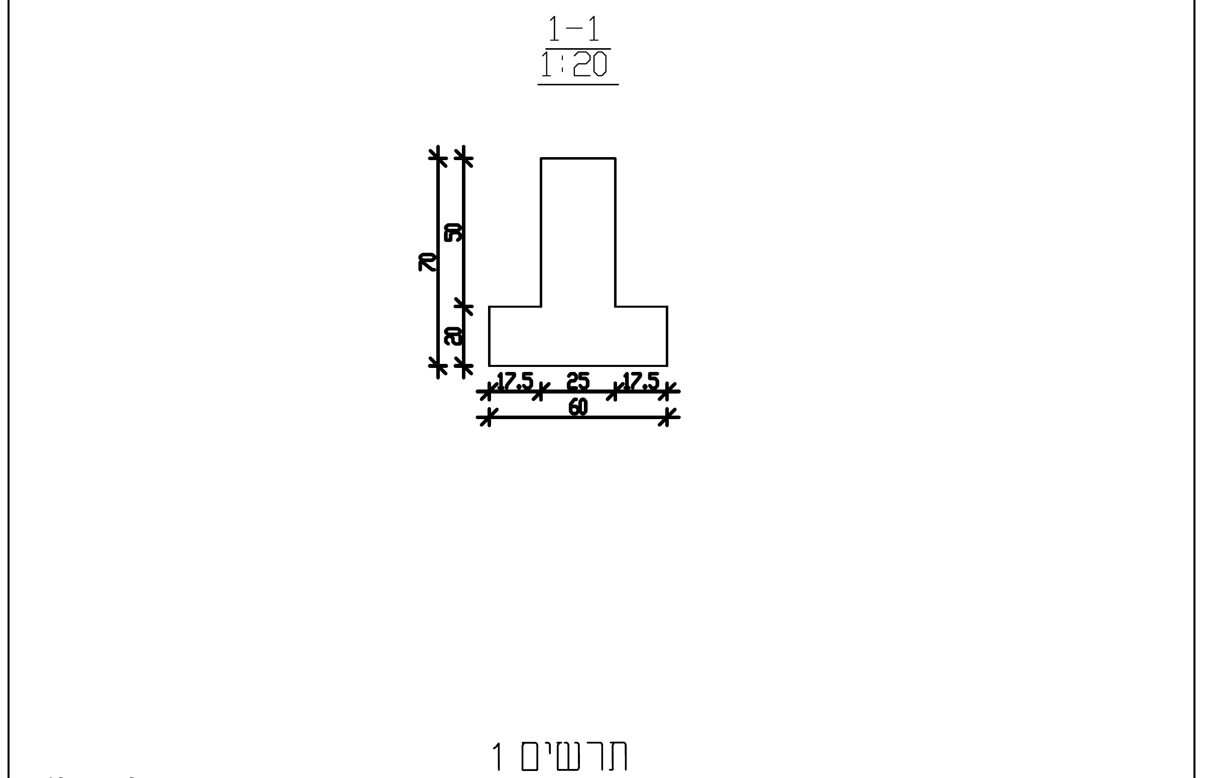 תרשים 1 — חתך הקורה