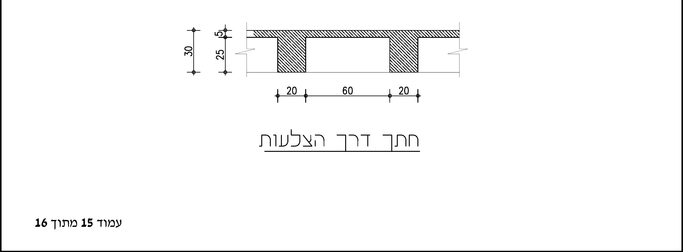 תרשים 4א — חתך בצלע ראשית