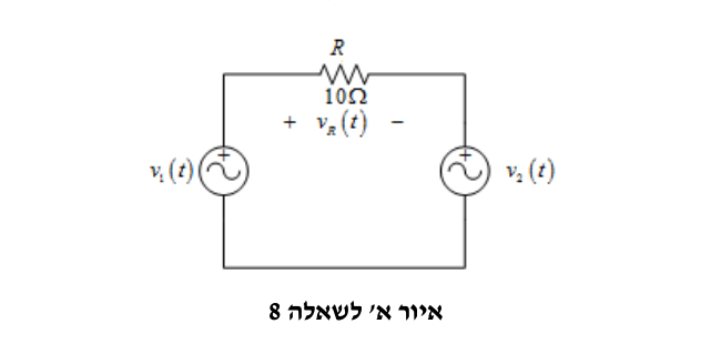 מעגל - איור א' לשאלה 8
